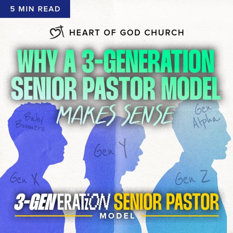 Why a 3-Generation Senior Pastor Model Makes Sense Why a 3-Generation Senior Pastor Model Makes Sense